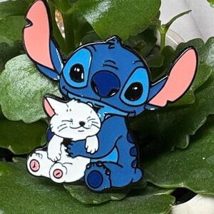 Stitch and kitty Cartoon Character Pin